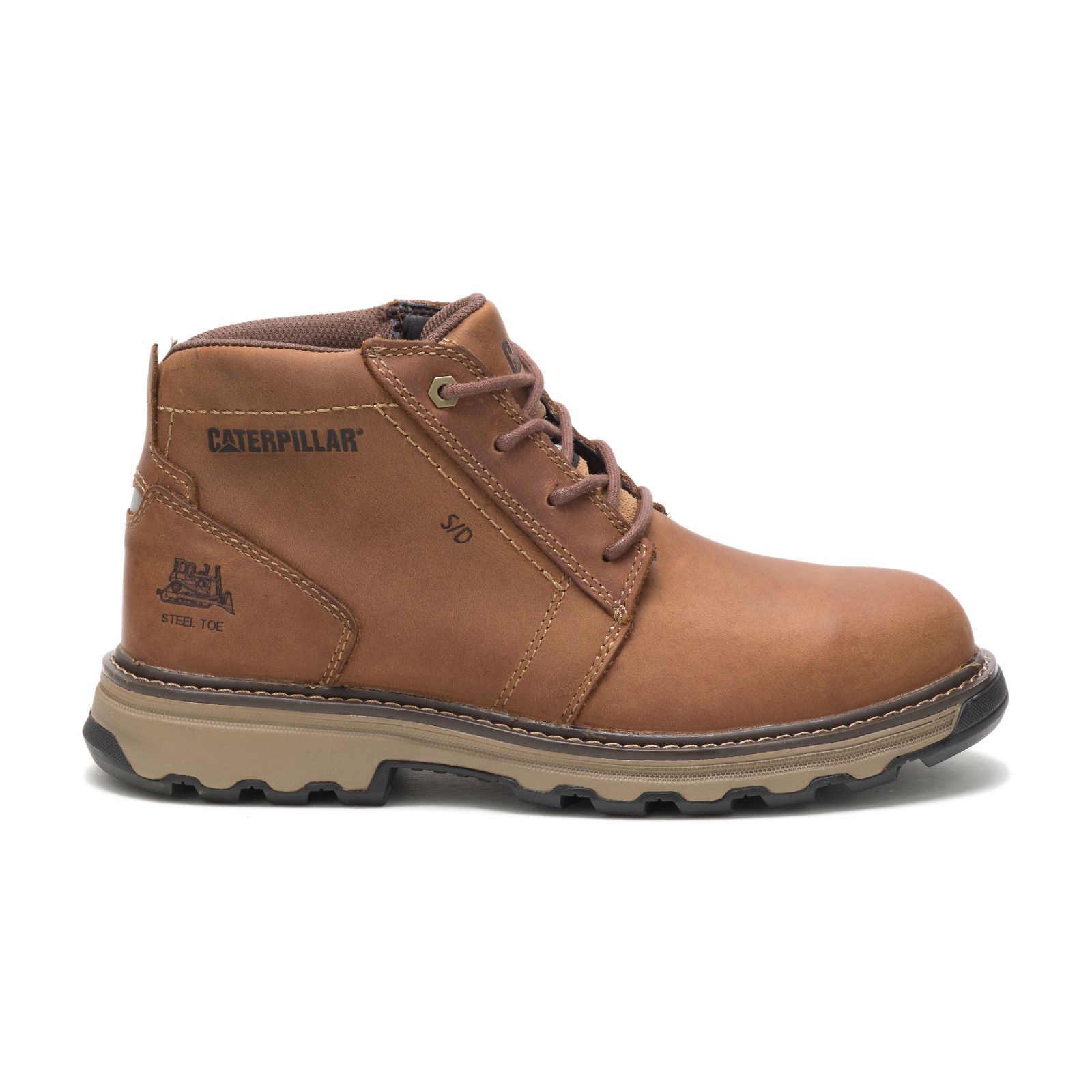 Caterpillar Boots South Africa - Cat Men's Parker Steel Toe Steel Toe Boots Dark Beige MO8352694